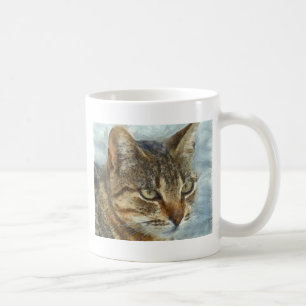Atemberaubender Tabby-Kat Nah Up Graphit Pencil Po Kaffeetasse