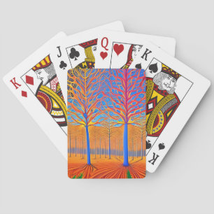 Atemberaubender Wald der Moderne Spielkarten