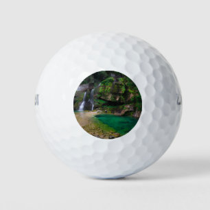 Atemberaubender Wasserfall Virje, Slowenien Poster Golfball