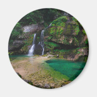 Atemberaubender Wasserfall Virje, Slowenien Poster