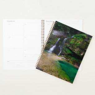Atemberaubender Wasserfall Virje, Slowenien Poster Planer