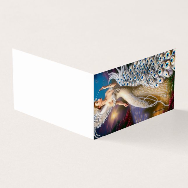 Atemberaubender weißer Pfauenbär Visitenkarten (Vorderseite)