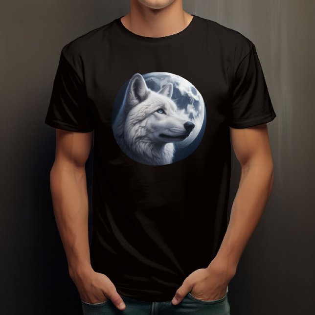 Atemberaubender Wolf und Mond T-Shirt (Von Creator hochgeladen)