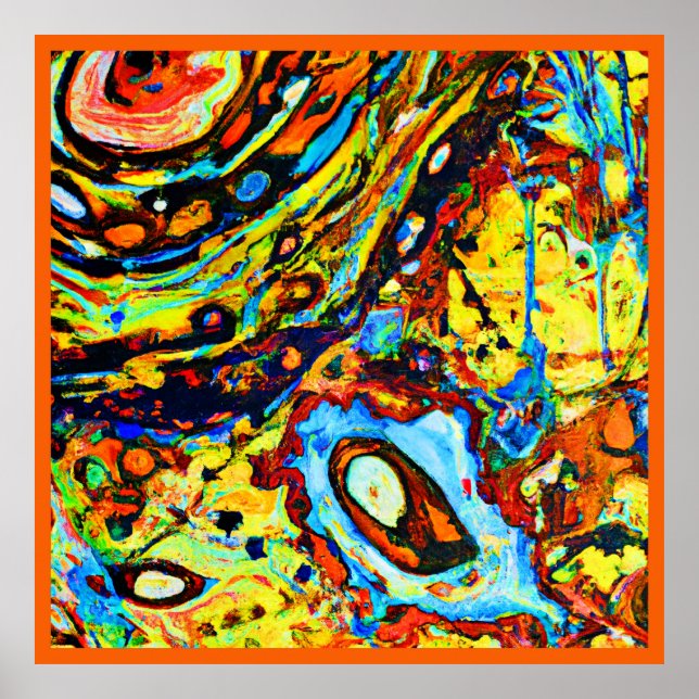 Atemberaubendes Abstraktes Muster Poster (Vorne)
