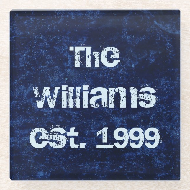 Atemberaubendes Blau Glasuntersetzer (Vorderseite)