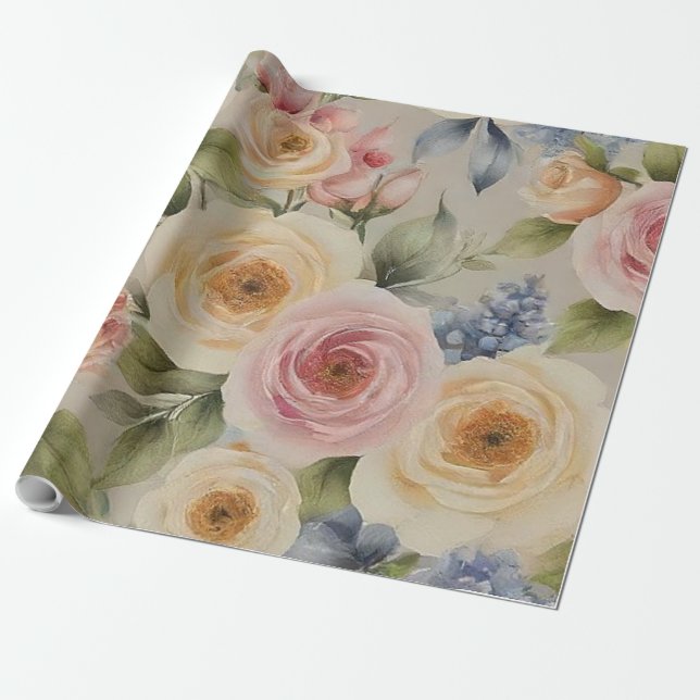 atemberaubendes Blumendesign-Wrappingsheet Geschenkpapier (Ungerollt)