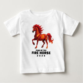 Atemberaubendes chinesisches Jahr des Feuerpferdes Baby T-shirt