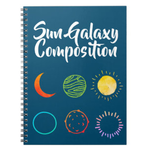 Atemberaubendes Design der Sun Galaxy-Kombination Notizblock