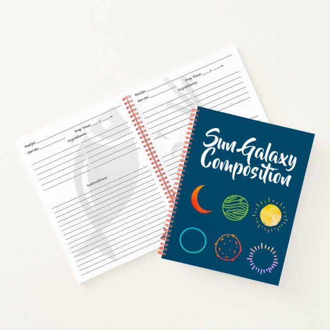 Atemberaubendes Design der Sun Galaxy-Kombination Notizbuch (Innenseite)