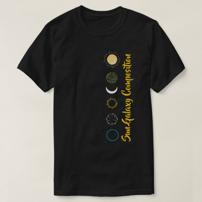 Atemberaubendes Design der Sun Galaxy-Kombination T-Shirt (Design vorne)