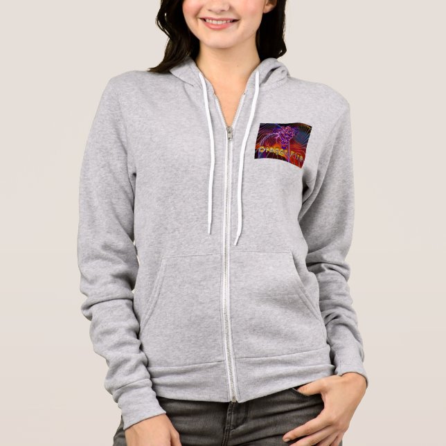 Atemberaubendes Drachenfeuerdesign Hoodie (Vorderseite)