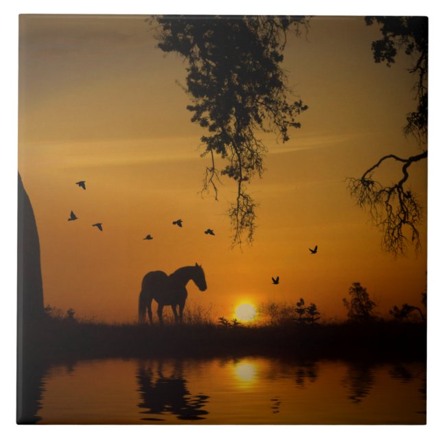 Atemberaubendes Eichenwald Fliese (Vorderseite)