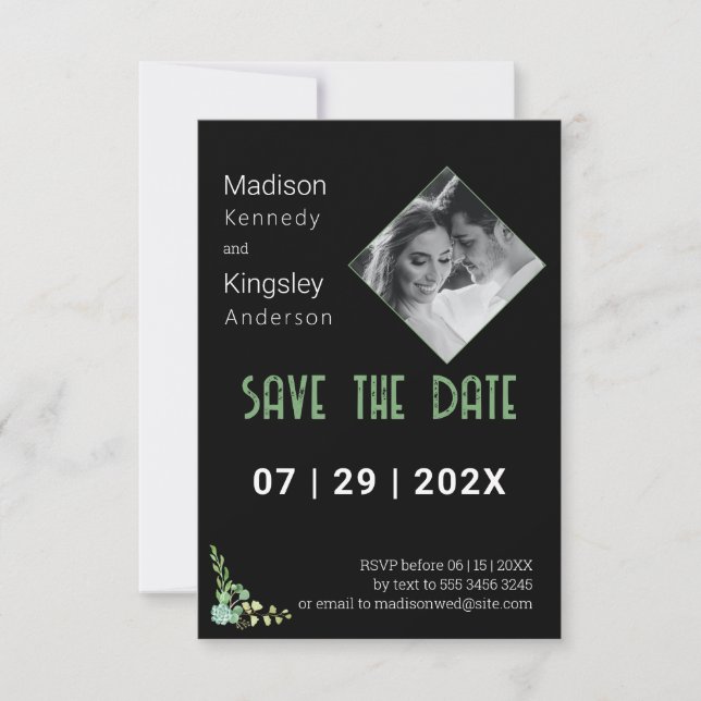 Atemberaubendes Foto-Fab Save The Date (Vorderseite)