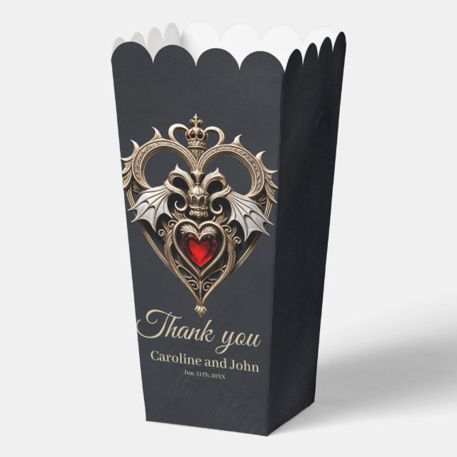 Atemberaubendes gotisches Herz Geschenkschachtel (Vorderseite)