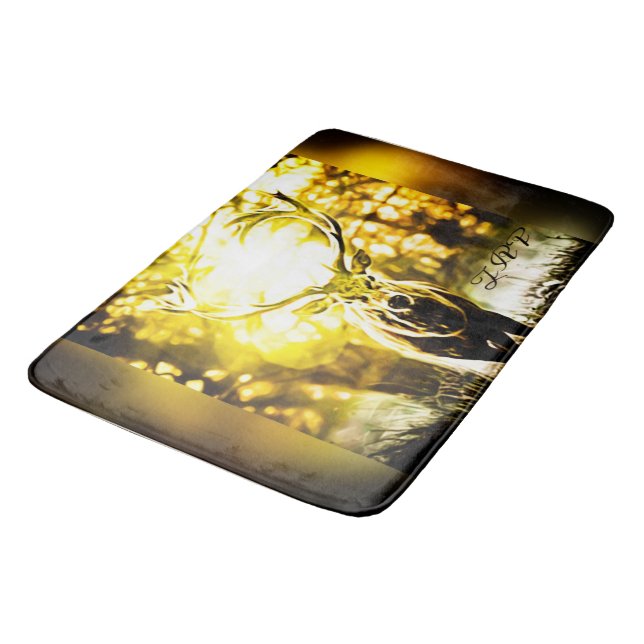 Atemberaubendes Hirsch 01-01 Badematte (Schrägansicht)