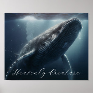 Atemberaubendes Humpback Whale Poster oder Decoupa
