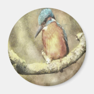 Atemberaubendes Kingfisher in Wasserfarbe Magnet