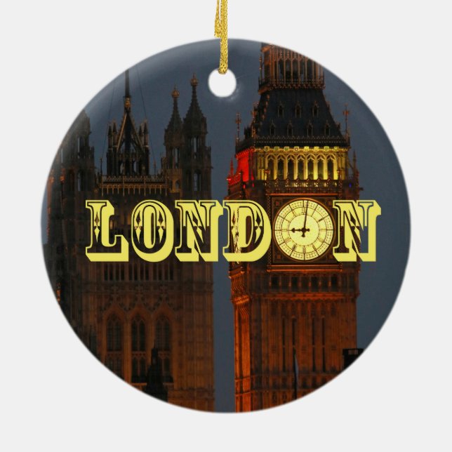 Atemberaubendes Londoner Pro-Foto Keramik Ornament (Hinten)