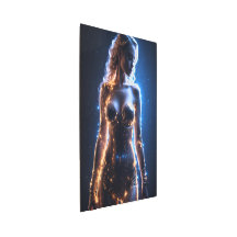 Atemberaubendes Mädchen glüht mit Glitzern