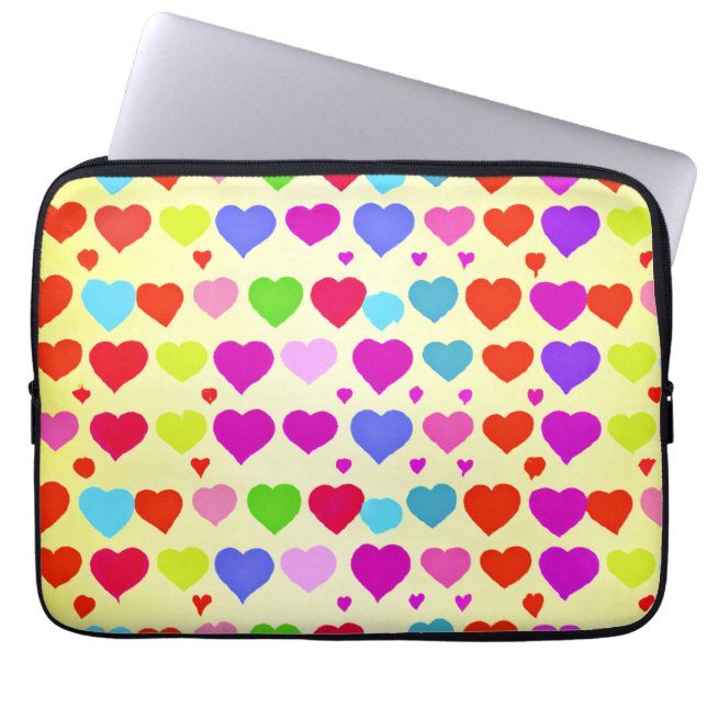 Atemberaubendes Muster für dynamische Liebe Laptopschutzhülle (Vorderseite)