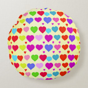 Atemberaubendes Muster für dynamische Liebe Rundes Kissen
