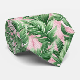 Atemberaubendes Neck-Tie-Muster mit exotischen Blä Krawatte