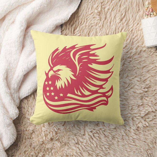 Atemberaubendes Patriotic Eagle Digital Artwork Kissen (Decke)
