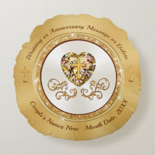 Atemberaubendes Personalisiertes, Christliches Hoc Rundes Kissen