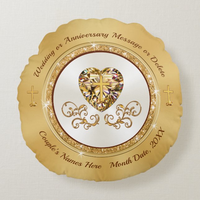 Atemberaubendes Personalisiertes, Christliches Hoc Rundes Kissen (Vorderseite)