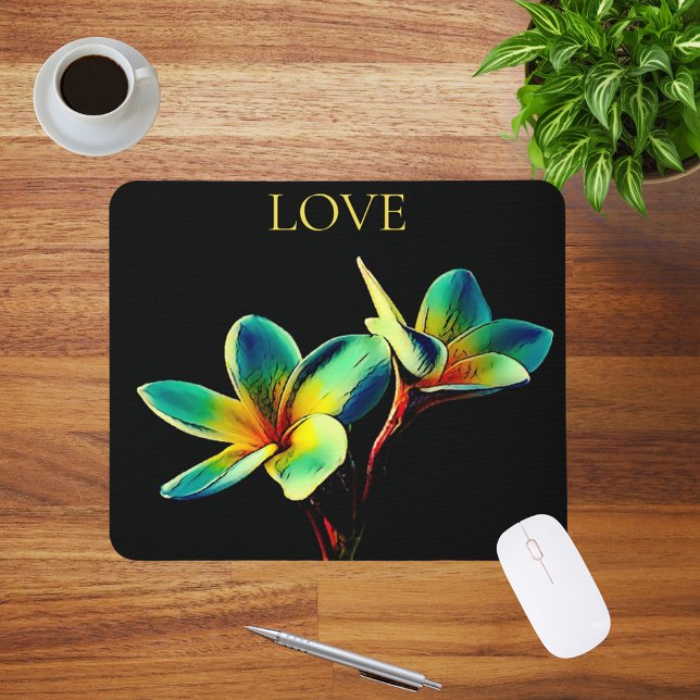 Atemberaubendes Plumeria Watercolor Theme Mousepad (Von Creator hochgeladen)