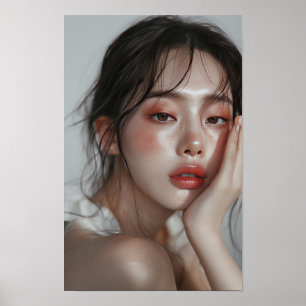 Atemberaubendes Poster für koreanisches Makeup