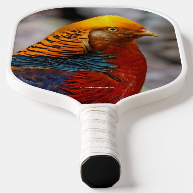 Atemberaubendes Profil eines roten Golden Pheasant Pickleball Schläger (Ablage )