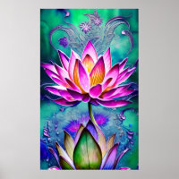 Atemberaubendes rosa Lotus Blume Portrait