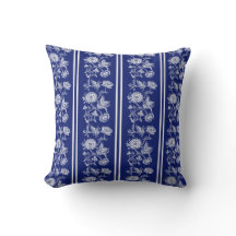 Atemberaubendes Royal Blue Floral chinesisches Mus
