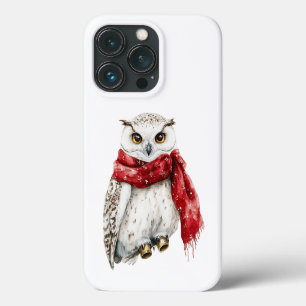 Atemberaubendes Schneeweißes Owl mit rotem Scarf Case-Mate iPhone Hülle