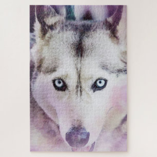 Atemberaubendes sibirisches Husky-Kunstpuzzle Puzzle