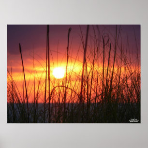 Atemberaubendes Sonnenuntergang-Plakat Poster