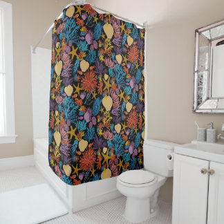 Atemberaubendes Thema "Unter dem Meer", lebhafte F Duschvorhang