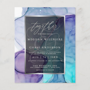 Atemberaubendes Violet Aqua Liquid Abstrakt Tinte 