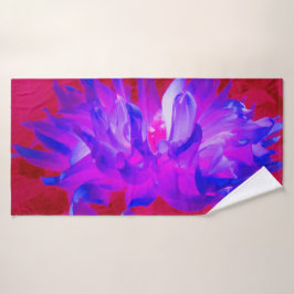 Atemberaubendes Violet Blau und Hot Pink Kaktus Da Badehandtuch