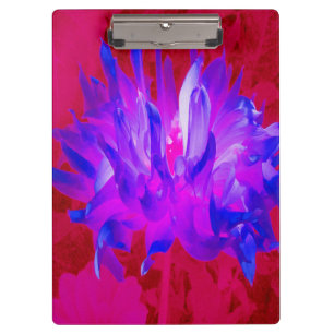 Atemberaubendes Violet Blau und Hot Pink Kaktus Da Klemmbrett