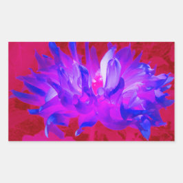 Atemberaubendes Violet Blau und Hot Pink Kaktus Da Rechteckiger Aufkleber
