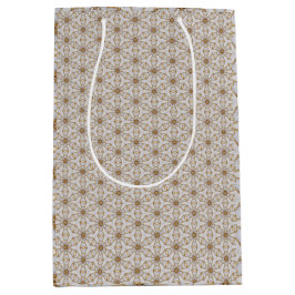 Atemberaubendes Weiß und Gold-Starlight Mittlere Geschenktüte