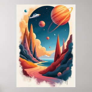 Atemberaubendes Weltraumposter-Thema Poster