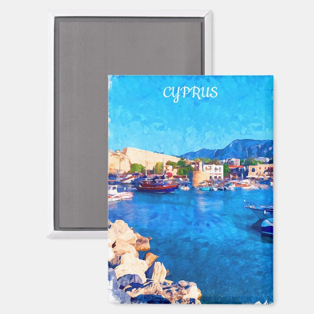 Atemberaubendes Zypern Küstenlandschaft Magnet (Vorderseite/Rückseite)