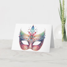 Atemberbende Bunte Maskenkarte