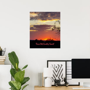 Atemberbender Texas-Sonnenuntergang  Poster