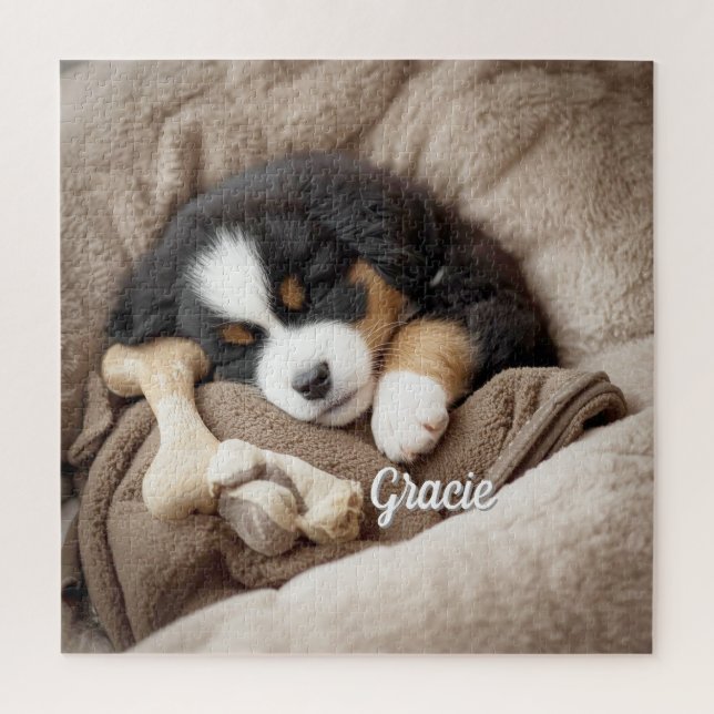 Atemberhund Personalisierter Berner Sennenhund Puzzle (Vertikal)