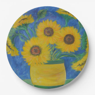 Atemberkende Sonnenblume Pappteller