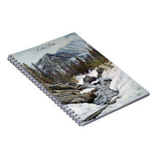 Atemberkendes Estes Park Colorado Winter Bach Notizblock